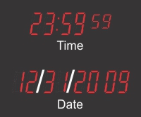 BRG Calendar Clocks with 4" LEDs